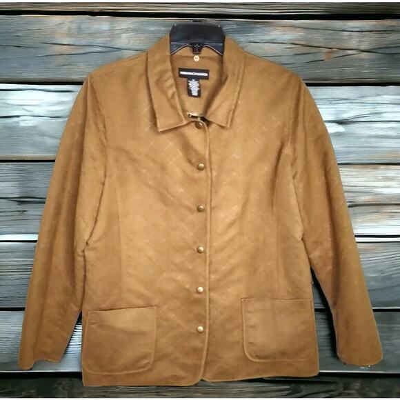 Chore Fall Coat Norton McNaughton Sz 10 Faux Fur Removable Collar Front Pockets - Picture 2 of 12